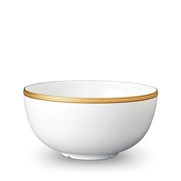 L'Objet Soie Tressee Gold Serving Bowl