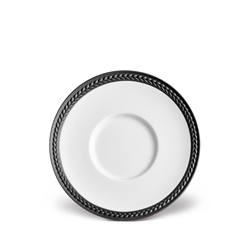 L'Objet Soie Tressee Black Saucer