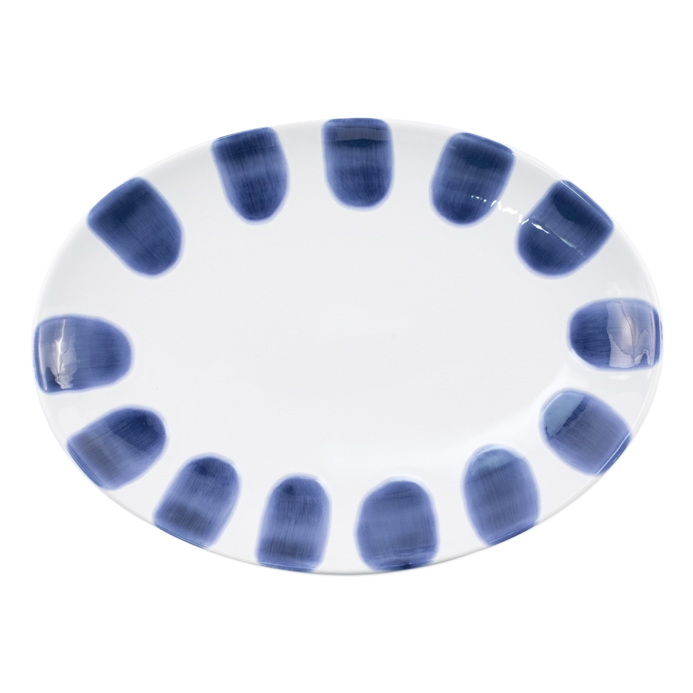 Vietri Santorini Dot Small Oval Platter - VSAN-003024