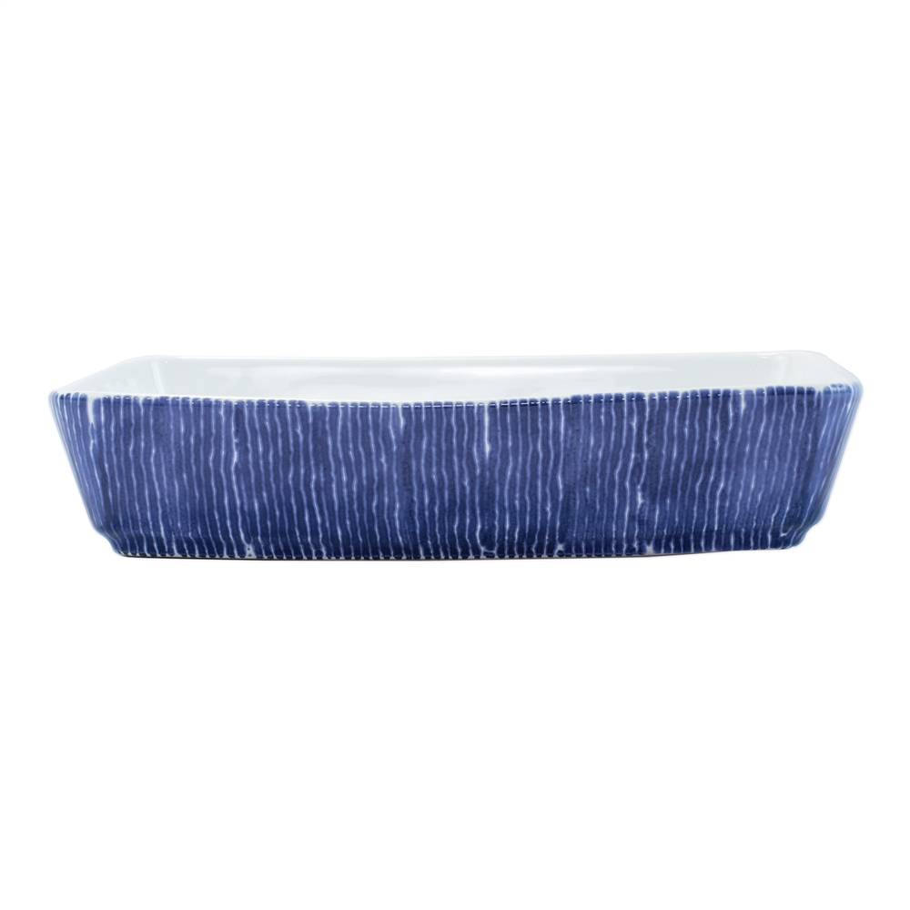 Vietri Santorini Stripe Rectangular Baker - VSAN-003060