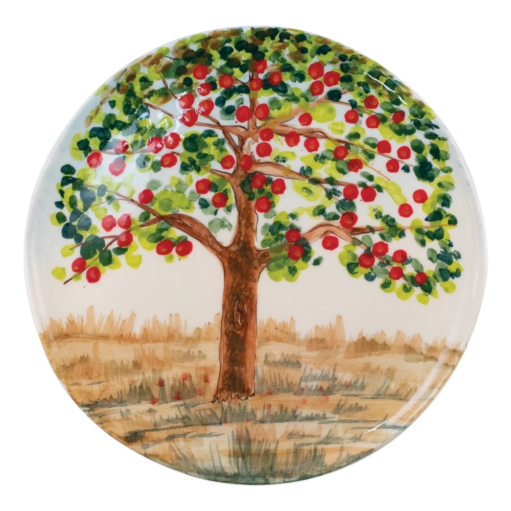 Vietri Apple Tree Round Wall Plate