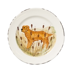Vietri Wildlife Hunting Dog Dinner Plate - WDL-7800GR