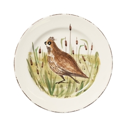 Vietri Wildlife Quail Dinner Plate