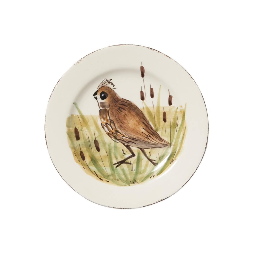 Vietri Wildlife Quail Salad Plate - WDL-7801Q