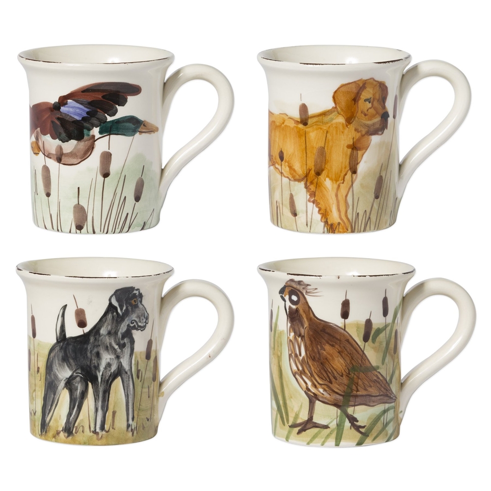 Vietri Wildlife Assorted Mugs - Set of 4 - WDL-7810