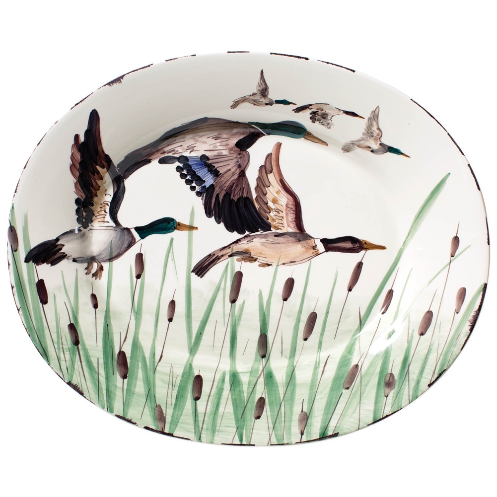 Vietri Wildlife Mallard Large Oval Platter - WDL-7826