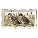 Vietri Wildlife Quail Rectangular Platter