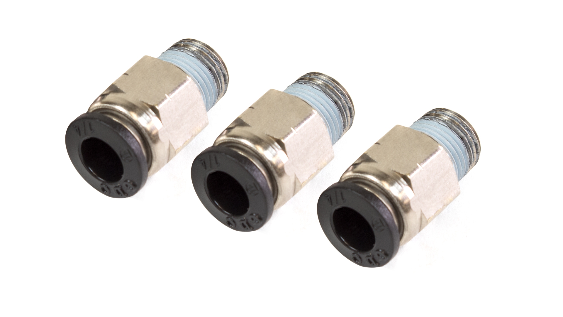 1/4" Tube, 1/8" NPT Straight Fitting - pk of 3