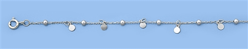 Silver CZ Anklet