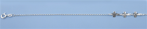 Silver Anklet - Cross