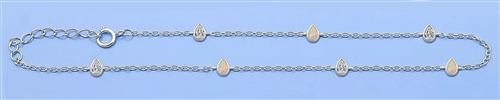 Silver Lab Opal Anklet