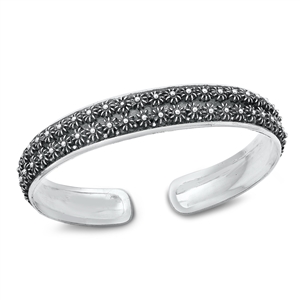 Silver Bali Bangle Bracelet