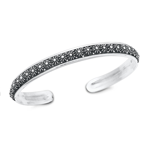 Silver Bali Bangle Bracelet