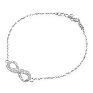 Silver CZ Bracelet - Infinity