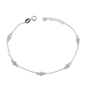 Silver CZ Bracelet - Satellite Bracelet