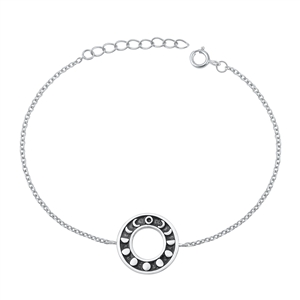 Silver Bracelet - Moon Phase