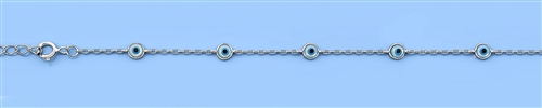 Silver Bracelet - Evil Eye