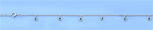 Silver Bracelet - Evil Eye