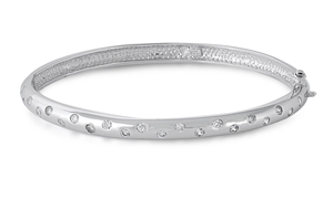 Silver CZ Bangle