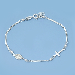 Silver Rosary Bracelet