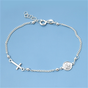 Silver Rosary Bracelet