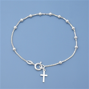 Silver Rosary Bracelet