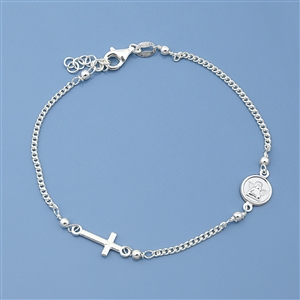 Silver Rosary Bracelet