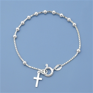 Silver Rosary Bracelet