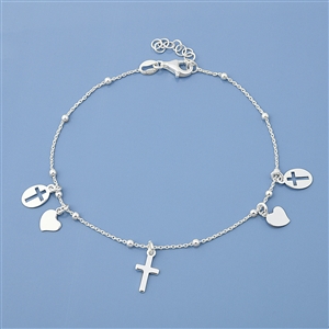 Silver Rosary Bracelet