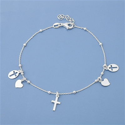 Silver Rosary Bracelet