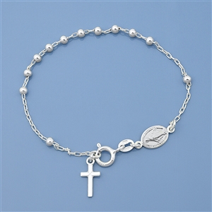 Silver Rosary Bracelet