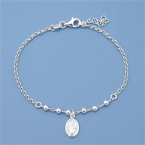 Silver Rosary Bracelet