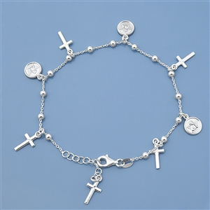 Silver Rosary Bracelet