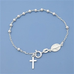 Silver Rosary Bracelet