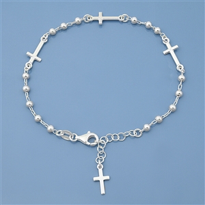 Silver Rosary Bracelet