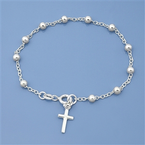 Silver Rosary Bracelet