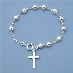 Silver Rosary Bracelet