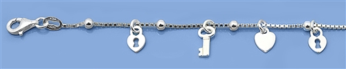 Silver Bracelet - Charms