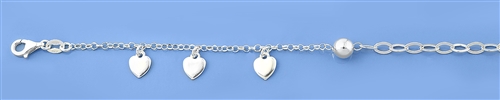 Silver Bracelet - Hearts