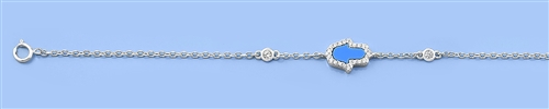 Silver CZ Bracelet - Hamsa