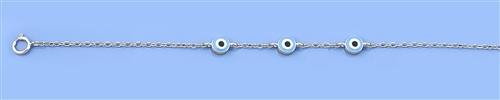 Silver CZ Bracelet - Evil Eye