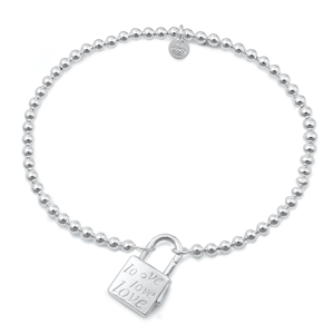 Silver Bracelet - Love Lock
