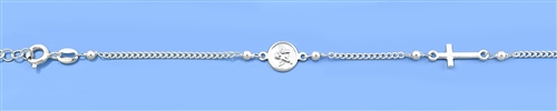 Silver Bracelet - Cupid & Cross