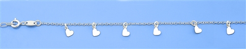 Silver Bracelet - Hearts