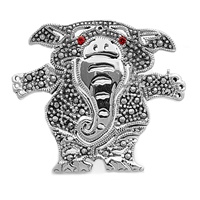 Silver Brooch - Elephant