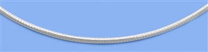Silver Italian Round Omega Necklace - 2mm