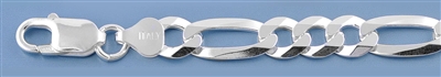 Silver Italian Chain - Flat Figaro 220