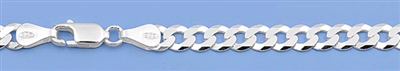 Silver Italian Chain - Flat Curb 160