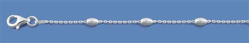 Silver Italian Chain - Chain w/ Beads