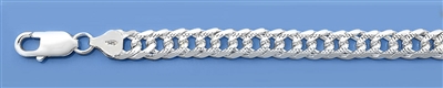 Silver Italian Chain - Pave Double Curb 150